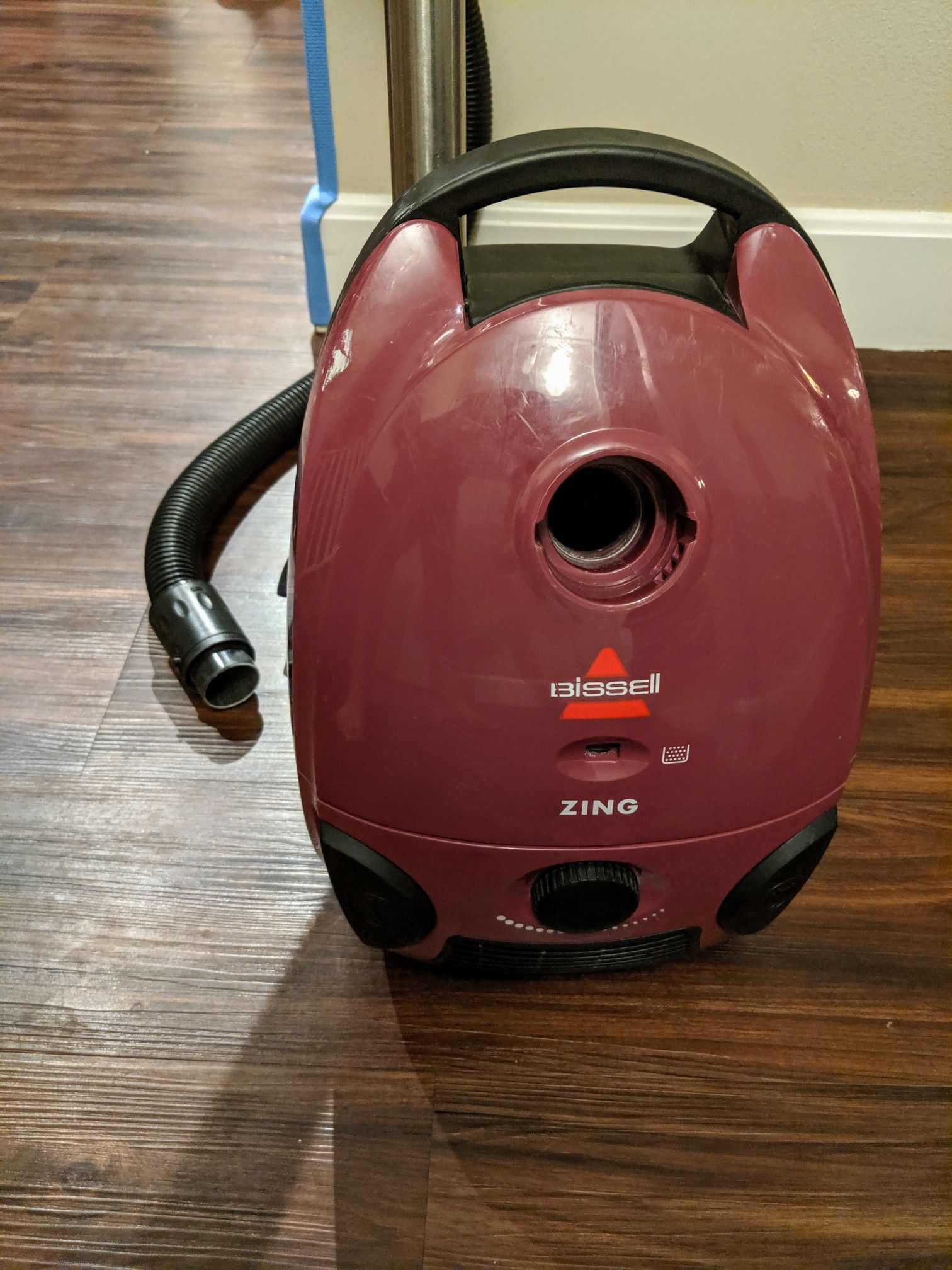 Bissell Zing Bagged Canister Vacuum, Maroon, 4122 Corded for Sale in