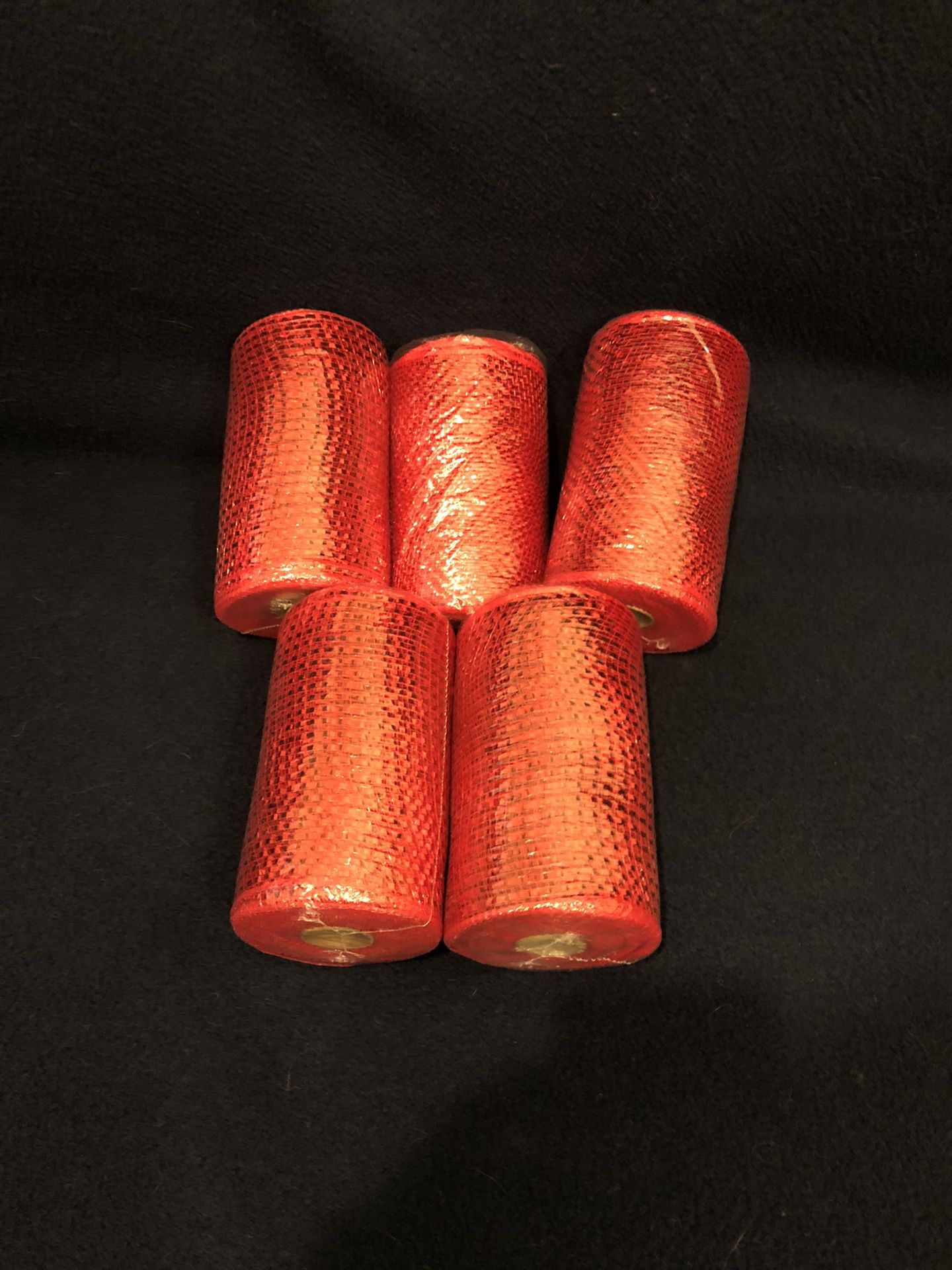 Red Deco Mesh Ribbon - 5 Rolls