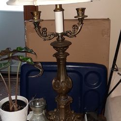 1920s Spelter Candelabra Lamp Thumbnail
