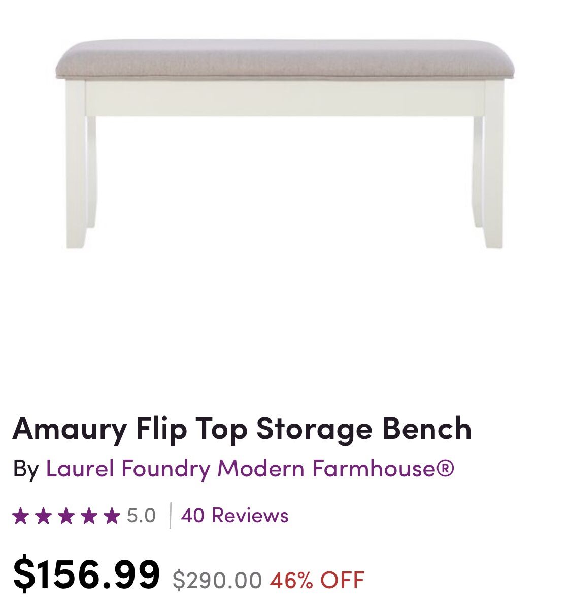 Bench for dining table (New) $60
