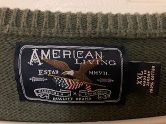 American Living Green & Brown Sweater Vest, XXL, 100% Cotton Thumbnail