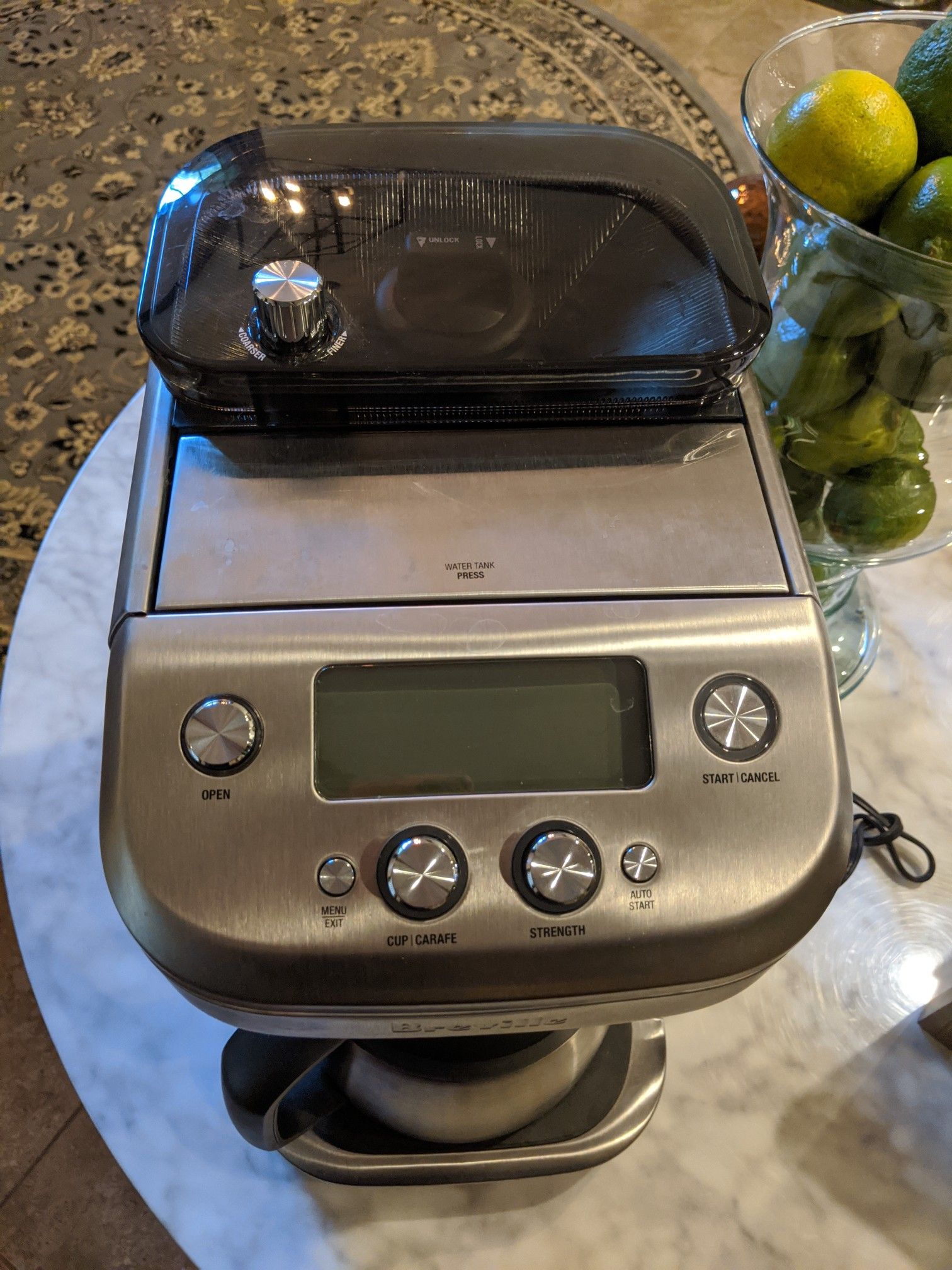 Breville coffee maker with built in grinder