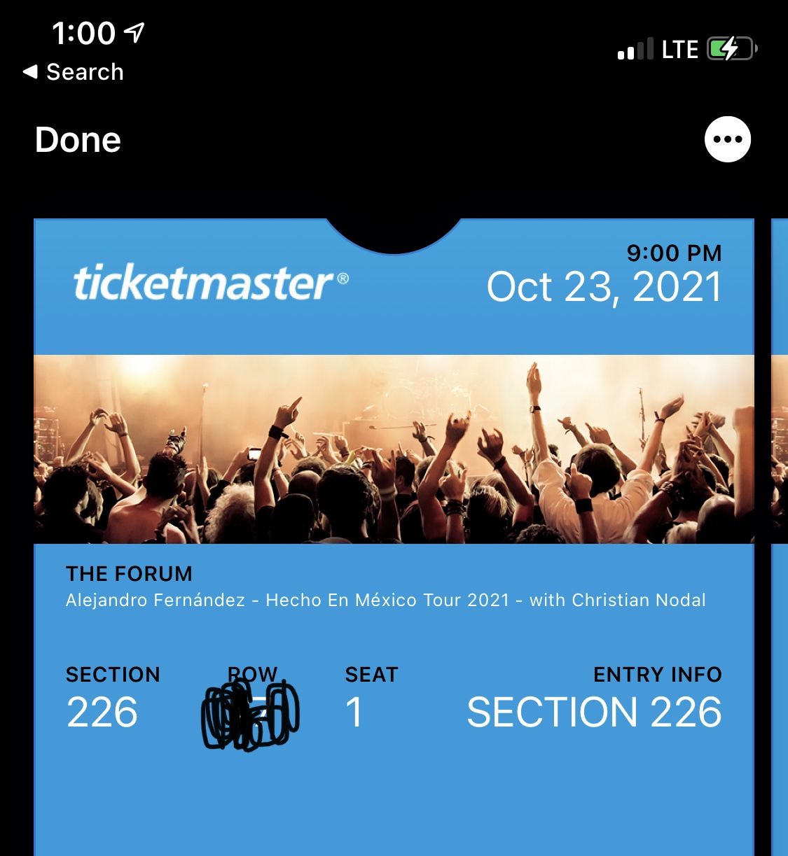 Concert Tickets Alejandro Fernández Oct 23