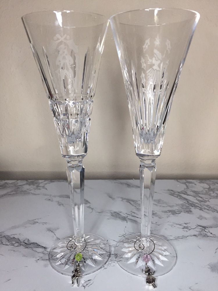 Water Ford crystal champagne flutes