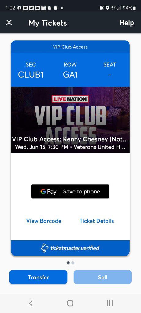 Kenny Chesney Virginia Beach+Vip Tickets