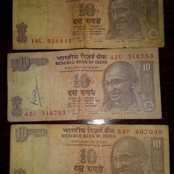 Billetes De La India 10 Rupees Thumbnail