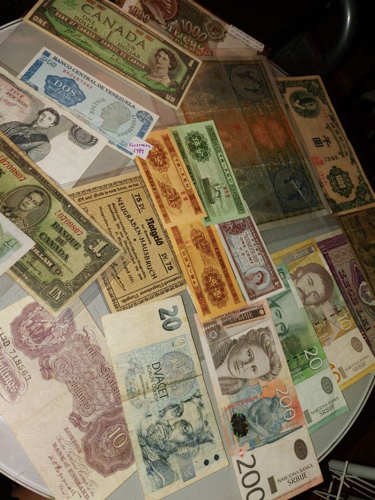 Foreign World Banknotes Currency Collection