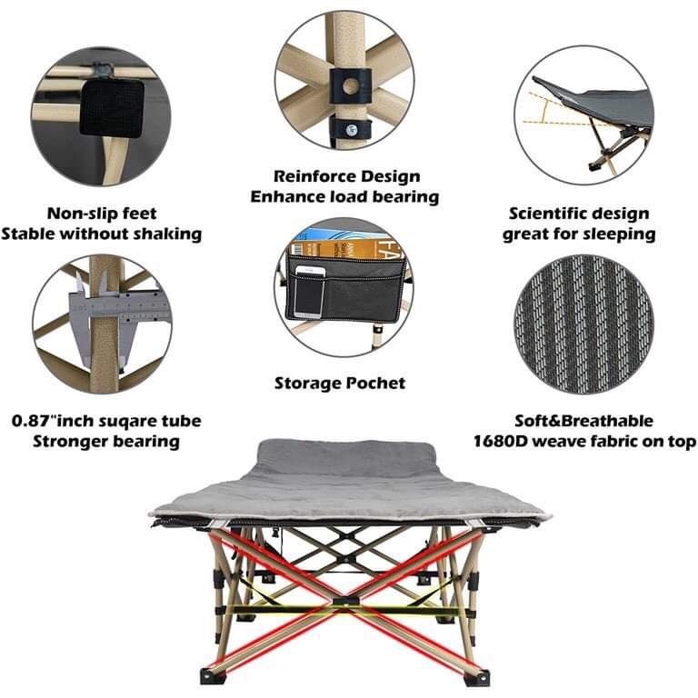 YIGOBUY Portable Foldable Camping Cots for Adults, Lightweight
