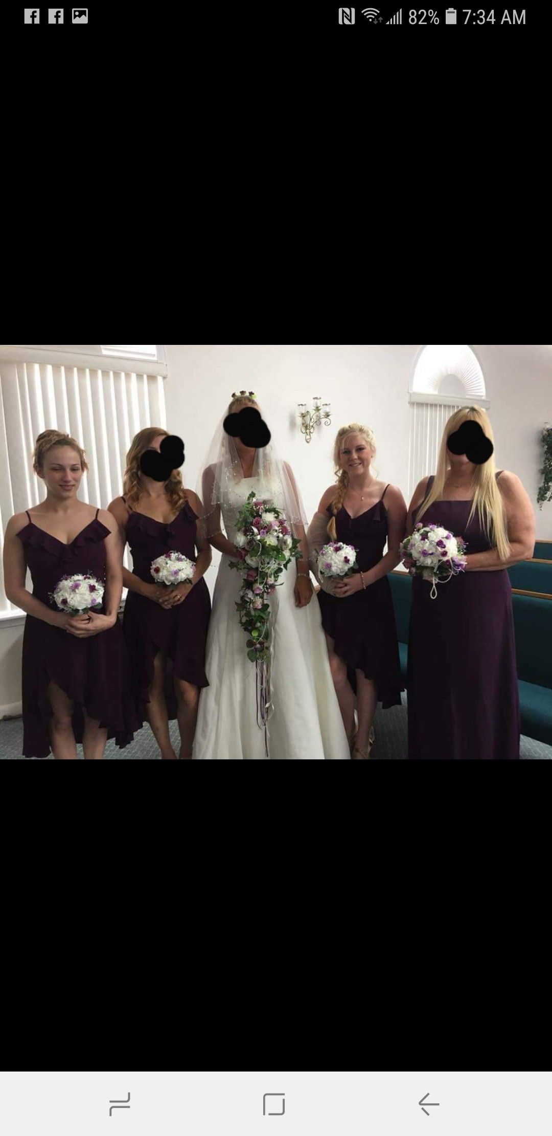 Wedding dress size 8 to 10
