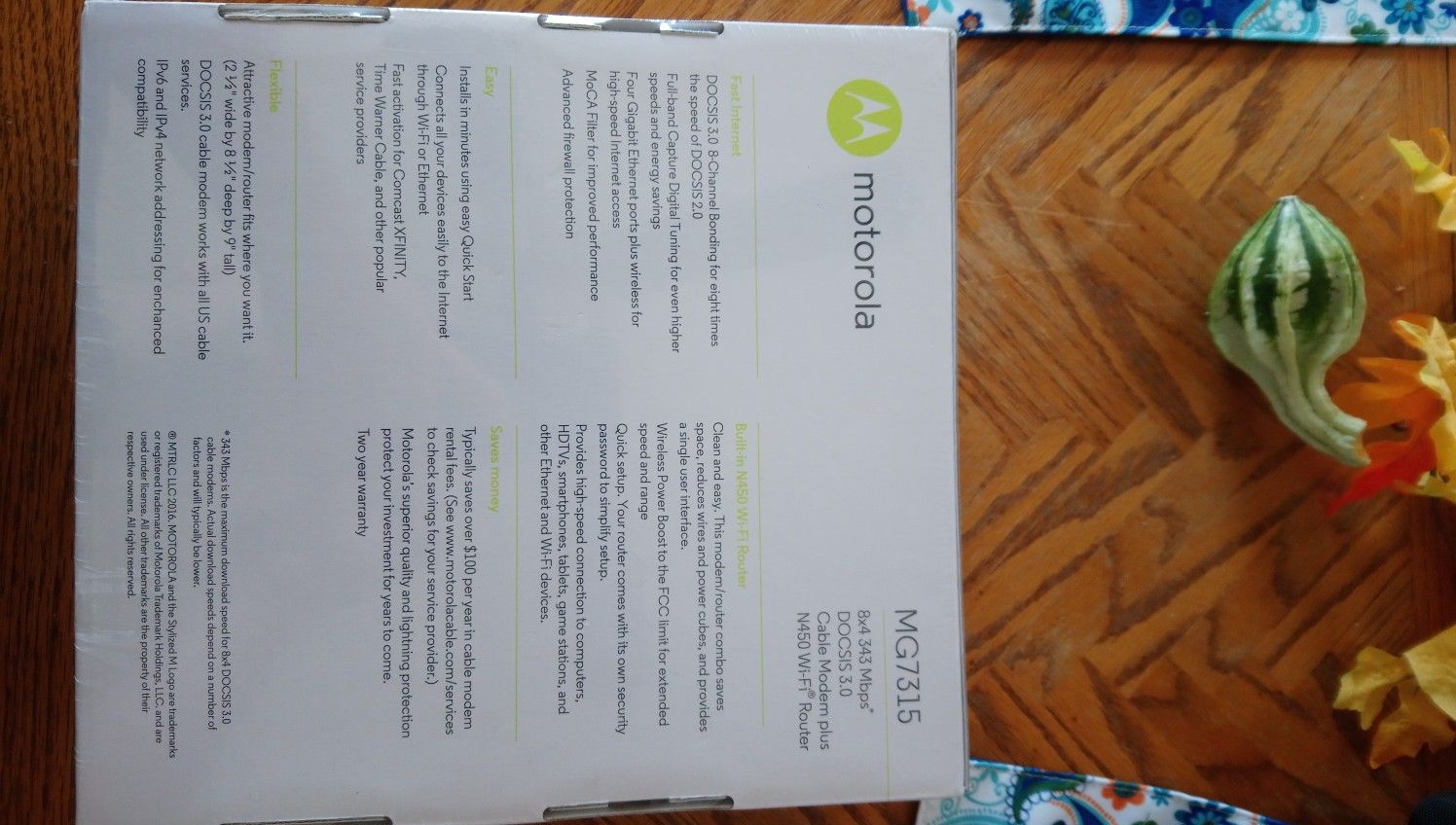 Motorola MG7315 router modem