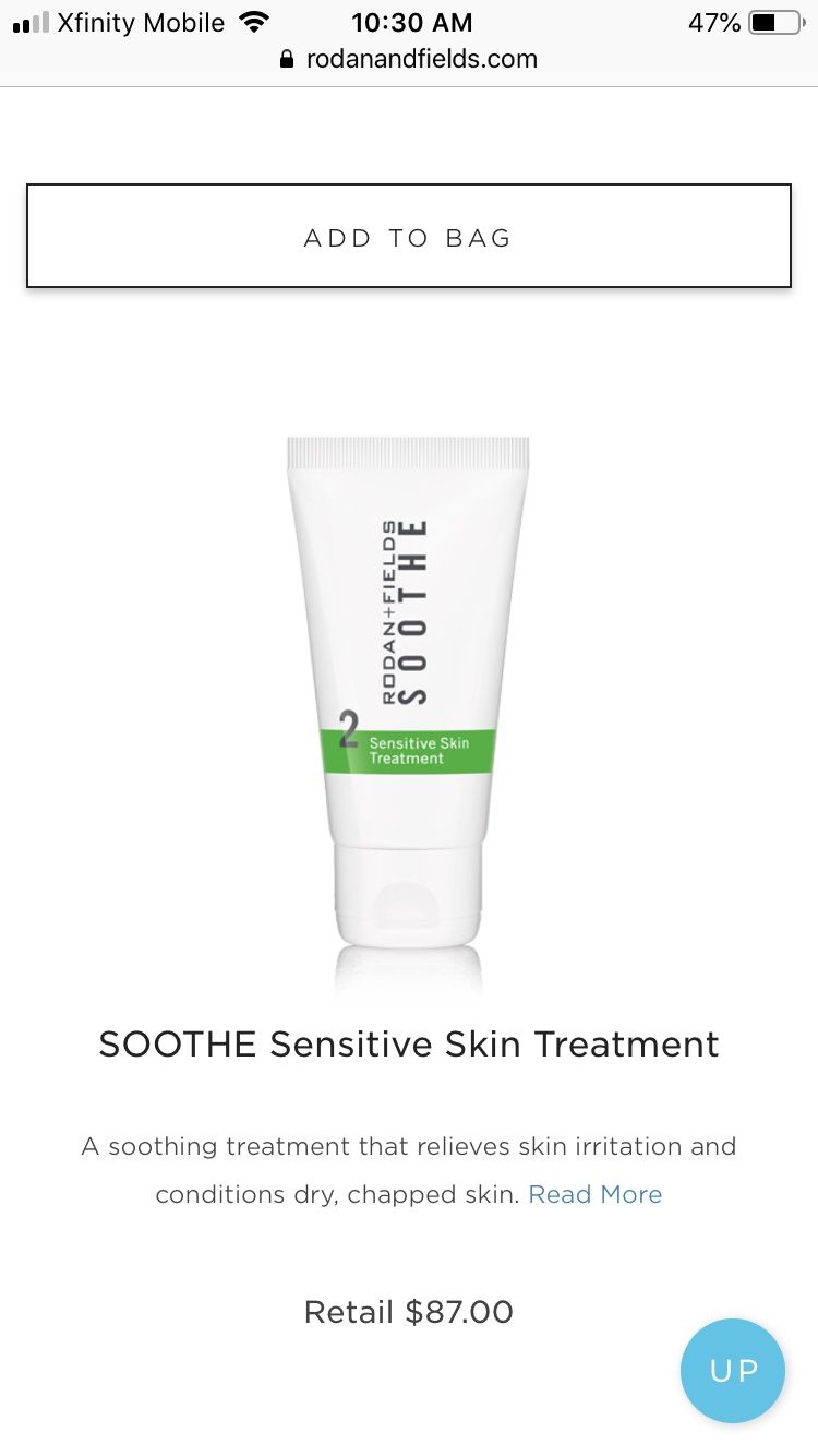 Rodan and Fields Sensitive Skin Treatment
