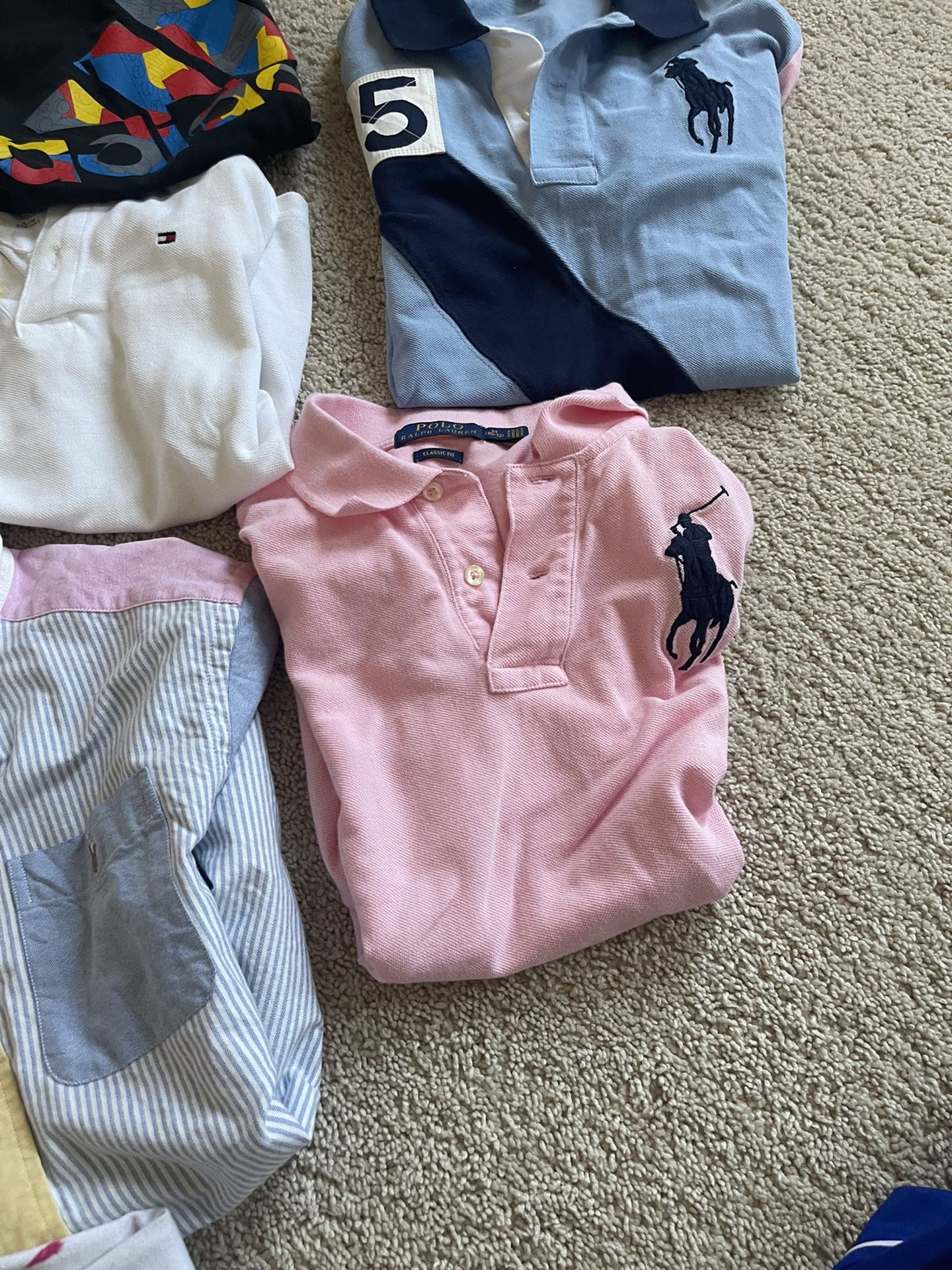 Ralph Lauren Polo And Tommy T Shirts Size 12 And 14-16