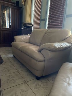 Leather Couch, Love Seat, Chair & Ottoman Thumbnail