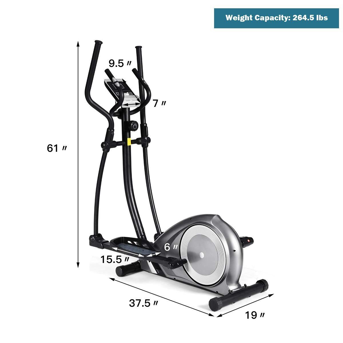 High Quality & Easy to Transport Magnetic Elliptical Machine Trainer