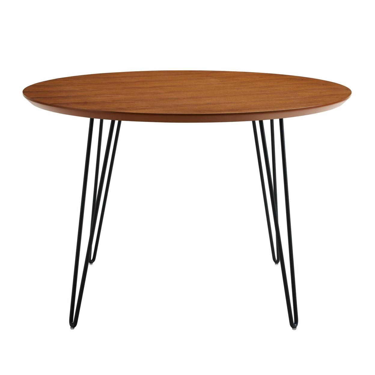 46" Round Hairpin Leg Dining Table - Walnut ��� ��� ��� ��� ���