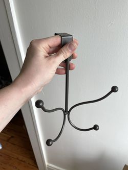 3 Bronze Over The Door Hooks/coat Racks  Thumbnail