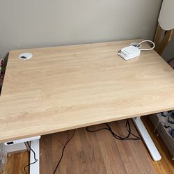 Uplift Standing Desk Rubberwood White 42” Width x30” Deep Thumbnail
