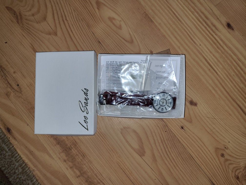 Lee Sands Quartz Brown Band Watch