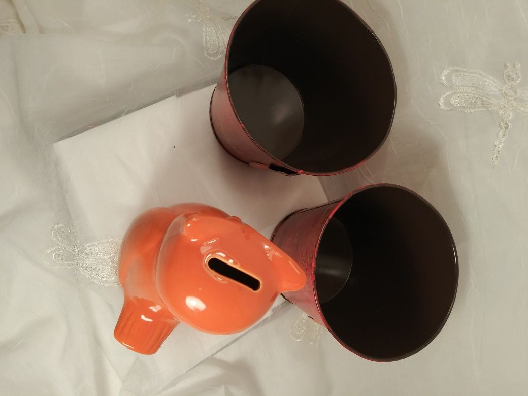 Owl Decor Bucket Bank