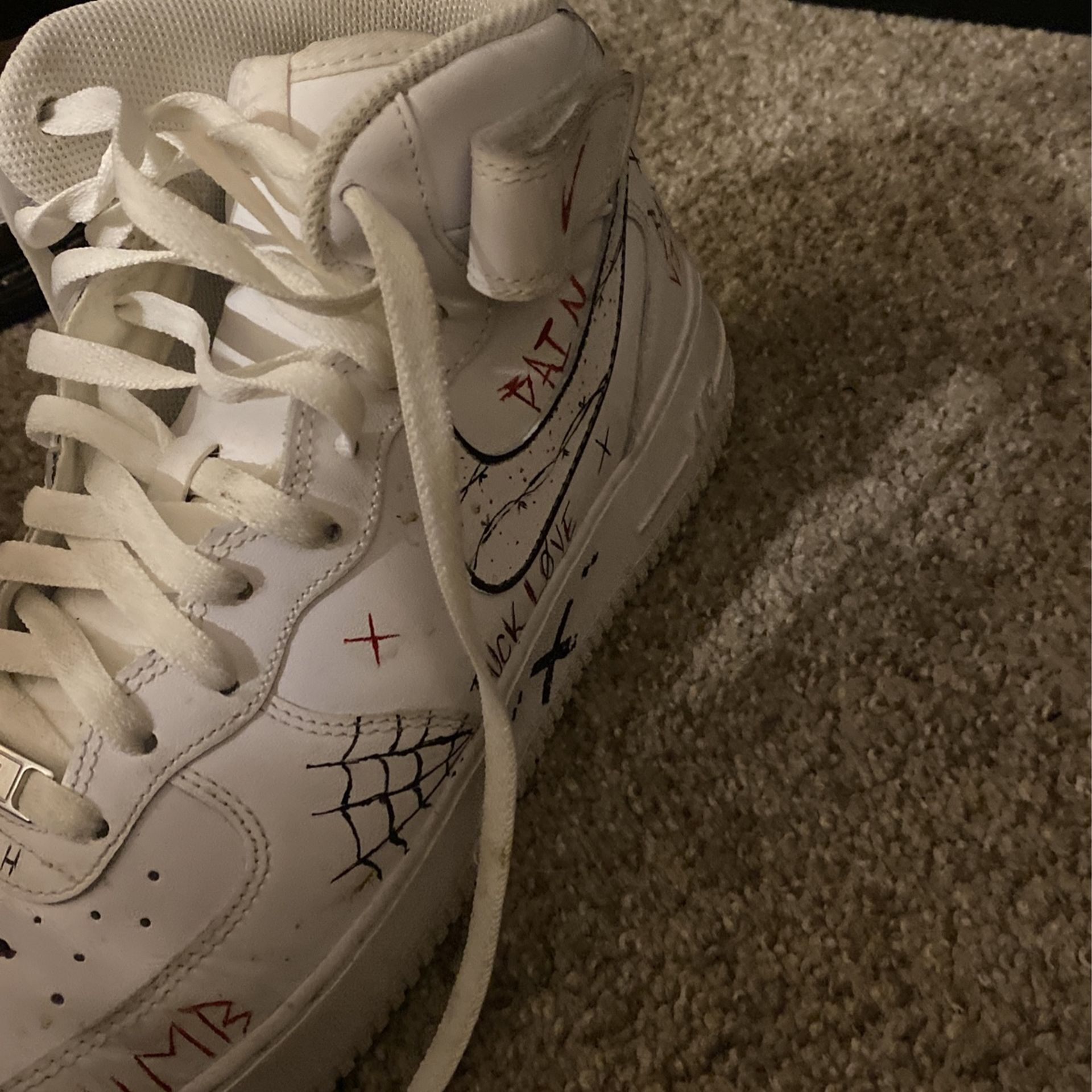 Juice Wrld And XxxTentaction Custom AirForce 1s
