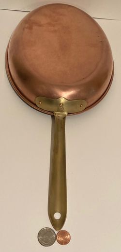 Vintage Copper and Brass Fish Frying Pan, Sauce Pan, 19" Long and 10" x 8" Pan Size, Made in Portugal, Quality, Laura Design, Fish Pan, Cooking Pan Thumbnail