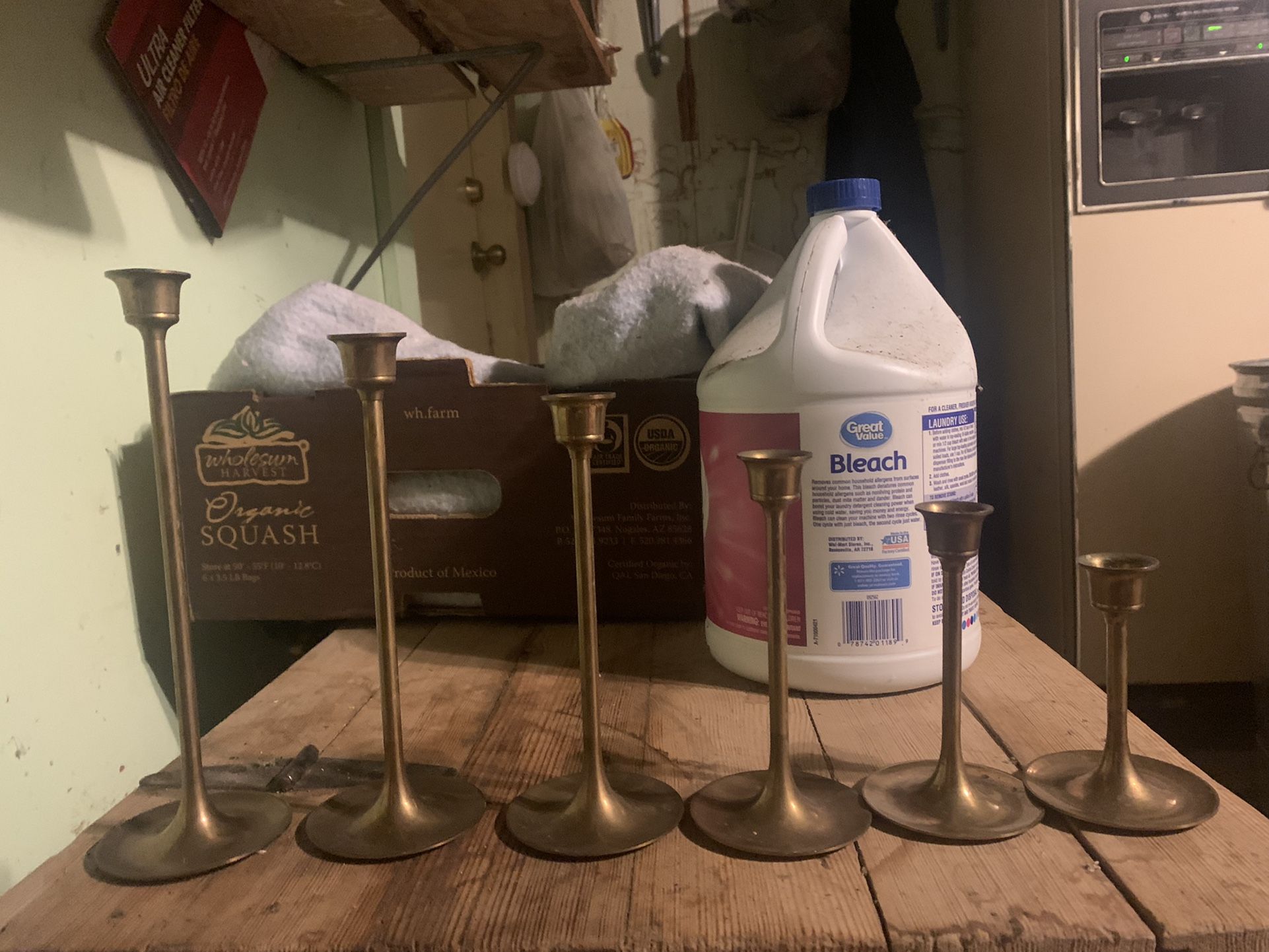 Set Of Brass Candle Sticks