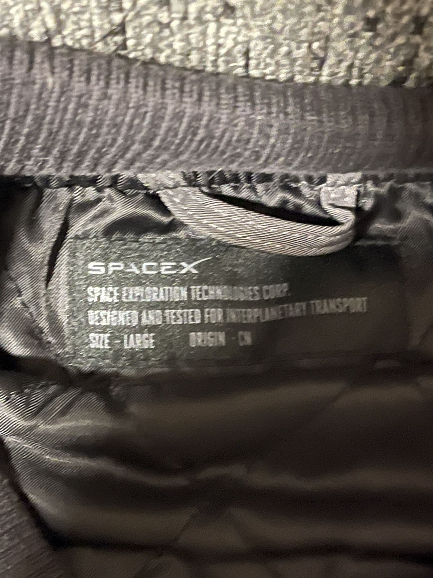 Limited Edition SpaceX Bomber Jacket Space Gray size: Large