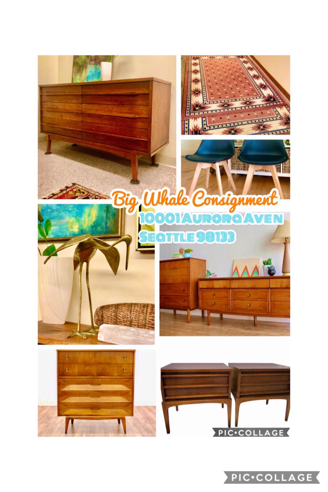 Vintage Retro BP John Design Dovetail Drawers Cabinet Storage Dresser Seattle 