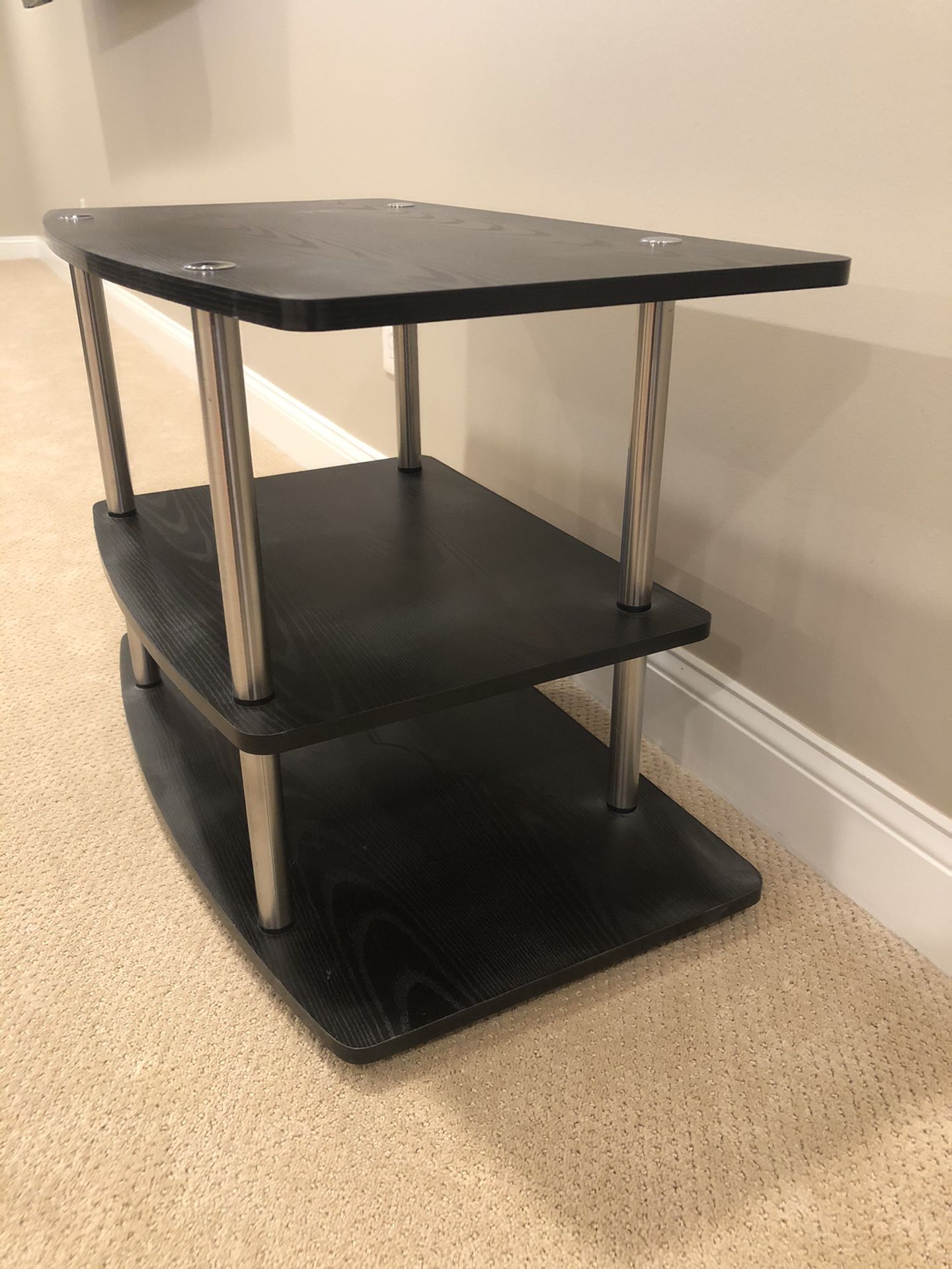Black Wood TV Stand/end Table