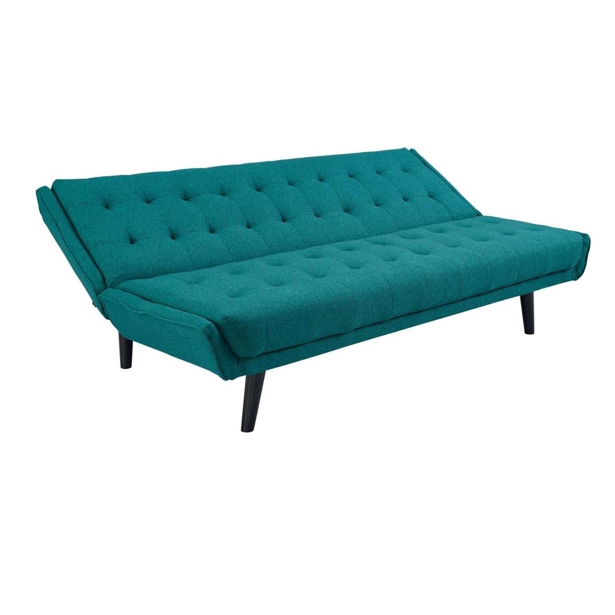 Glance Tufted Convertible Fabric Sofa Bed (3093-TEA)