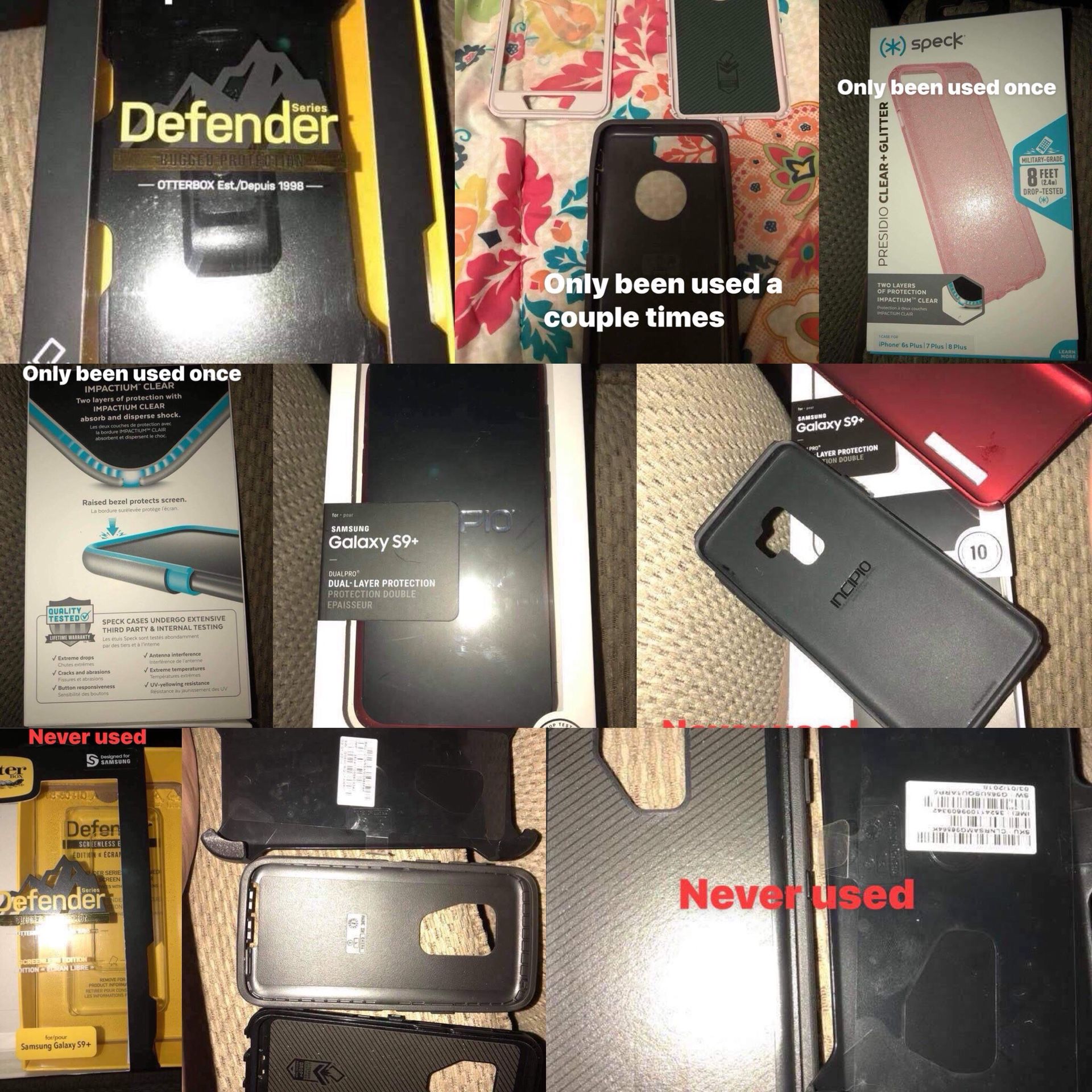 iPhone 8 plus And Samsung Galaxy S9+ Cases