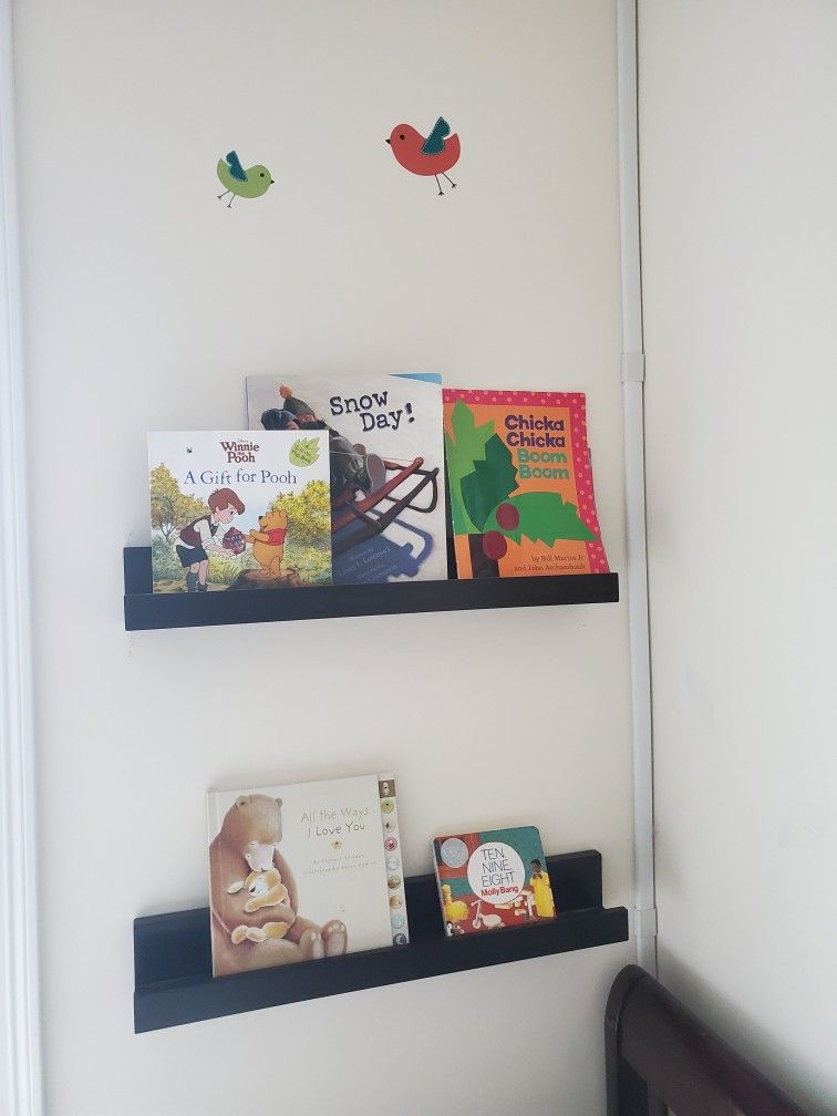 Floating Edge Bookshelves (6 In All)