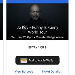 1/22 - Jo Koy Funny is Funny Tickets for Sale Thumbnail
