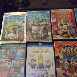 DVD Lot  Shrek , Cat in The Hat, Trolls, Minions. Thumbnail