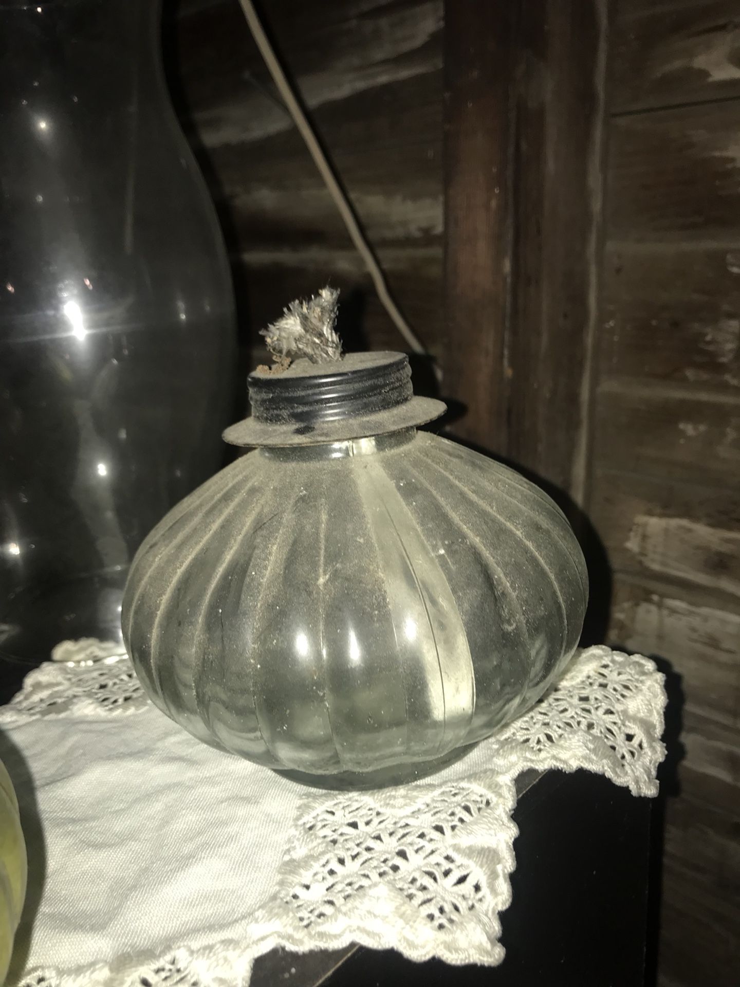 Medium size vintage hurricane lamps ALL