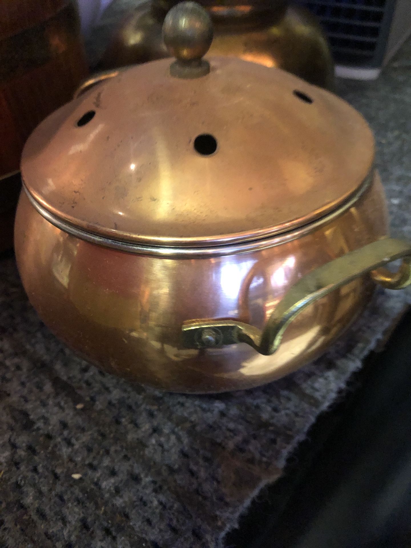 Copper Vintage Potpourri Pot