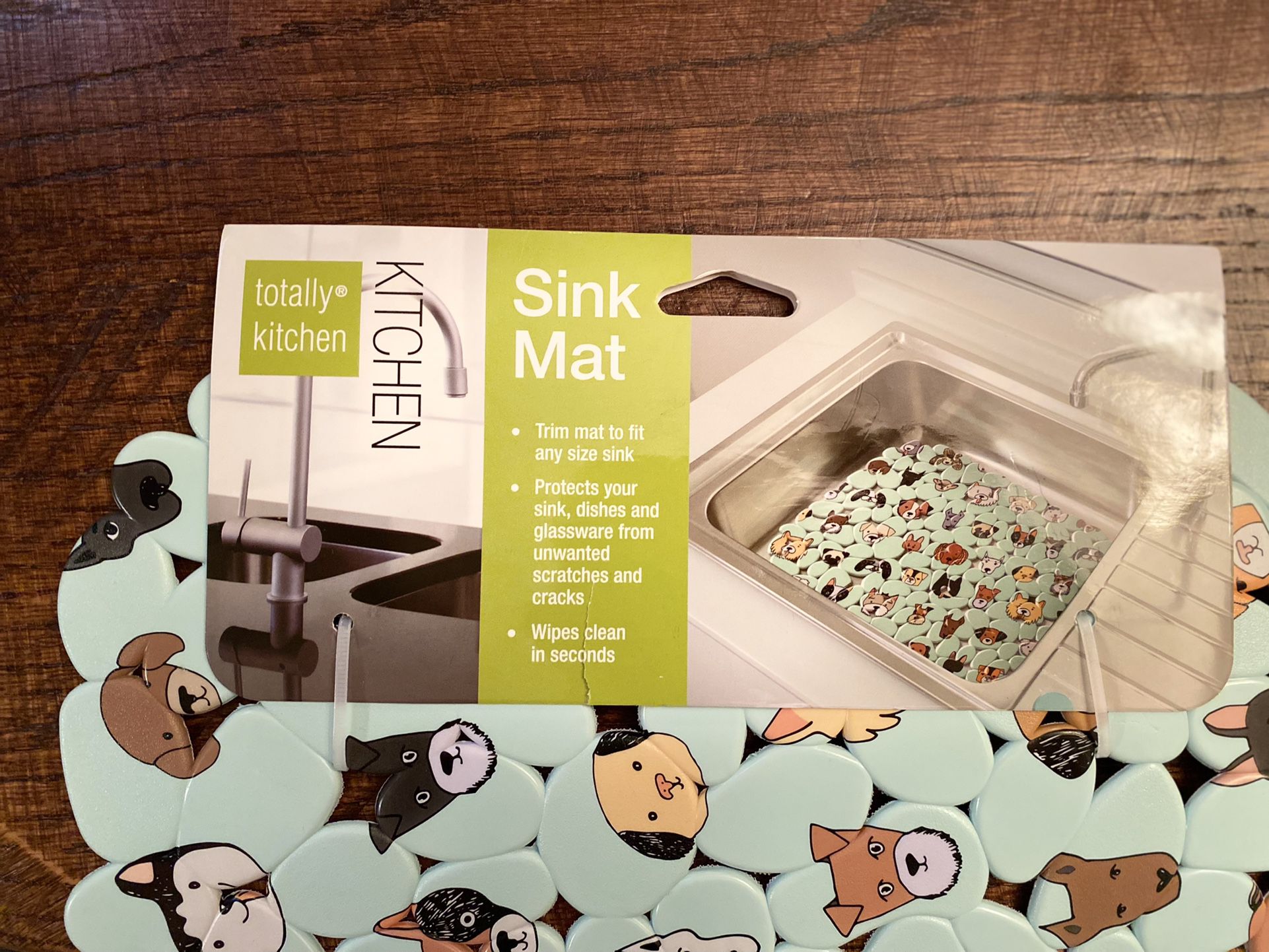 Dog Themed Sink Mat By Totally Kitchen, Various Breeds Of Dogs Faces 🐶