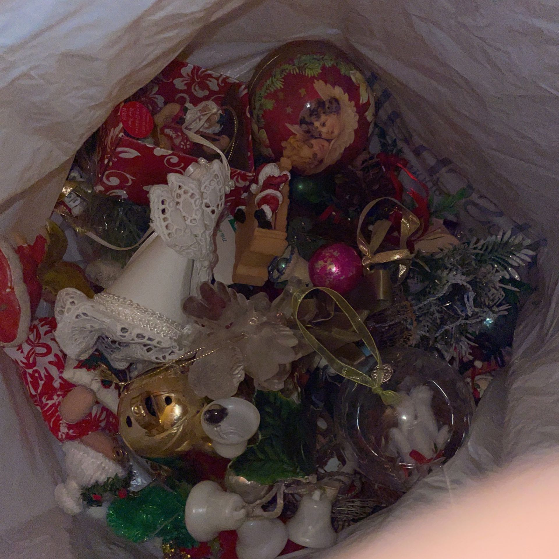 A Bunch Of Beautiful Assorted Christmas Ornaments 