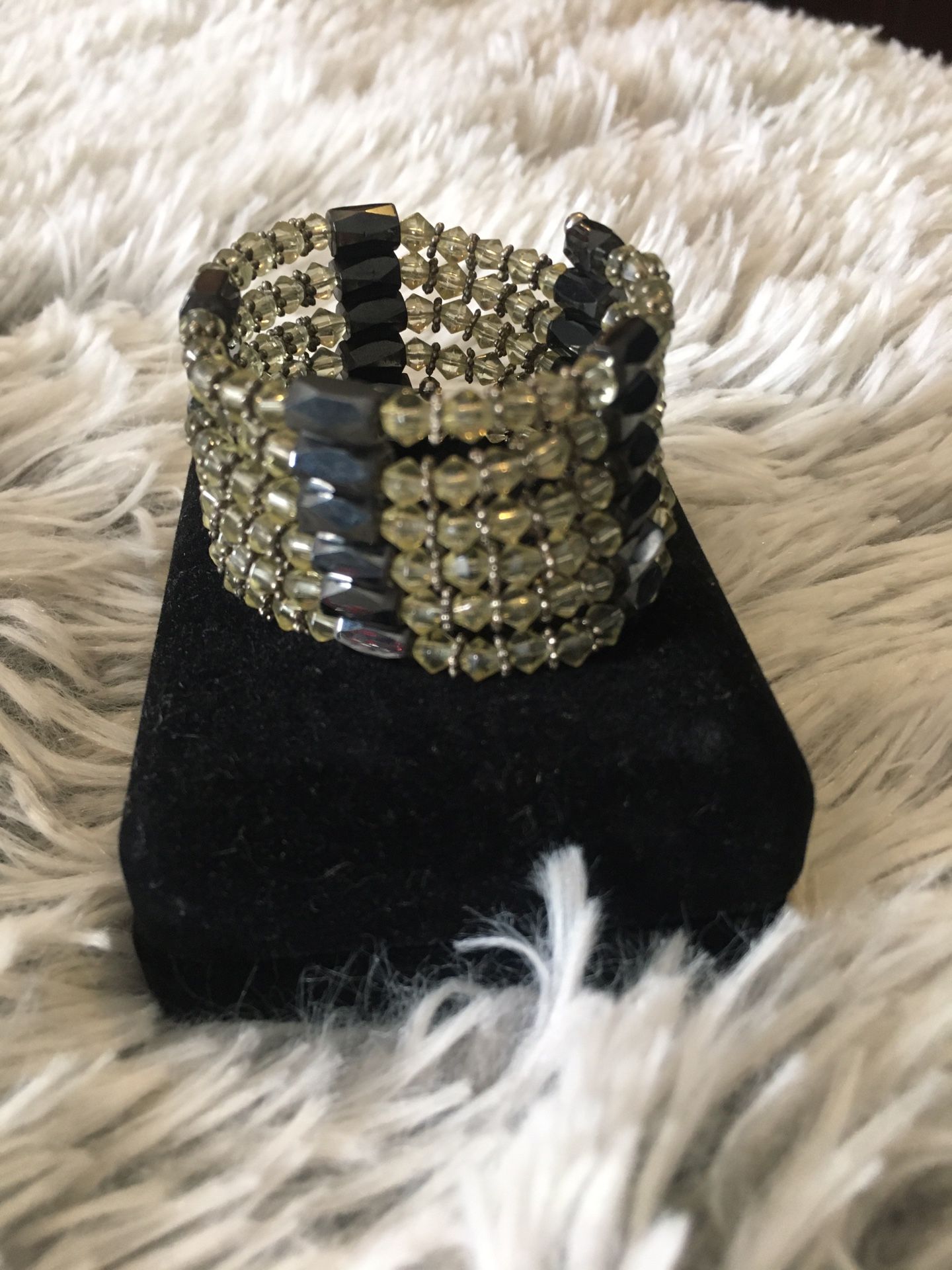 * Magnetic Hematite Wrap Bracelets Necklaces, with Abacus Glass Beads and Tibetan Style Beads