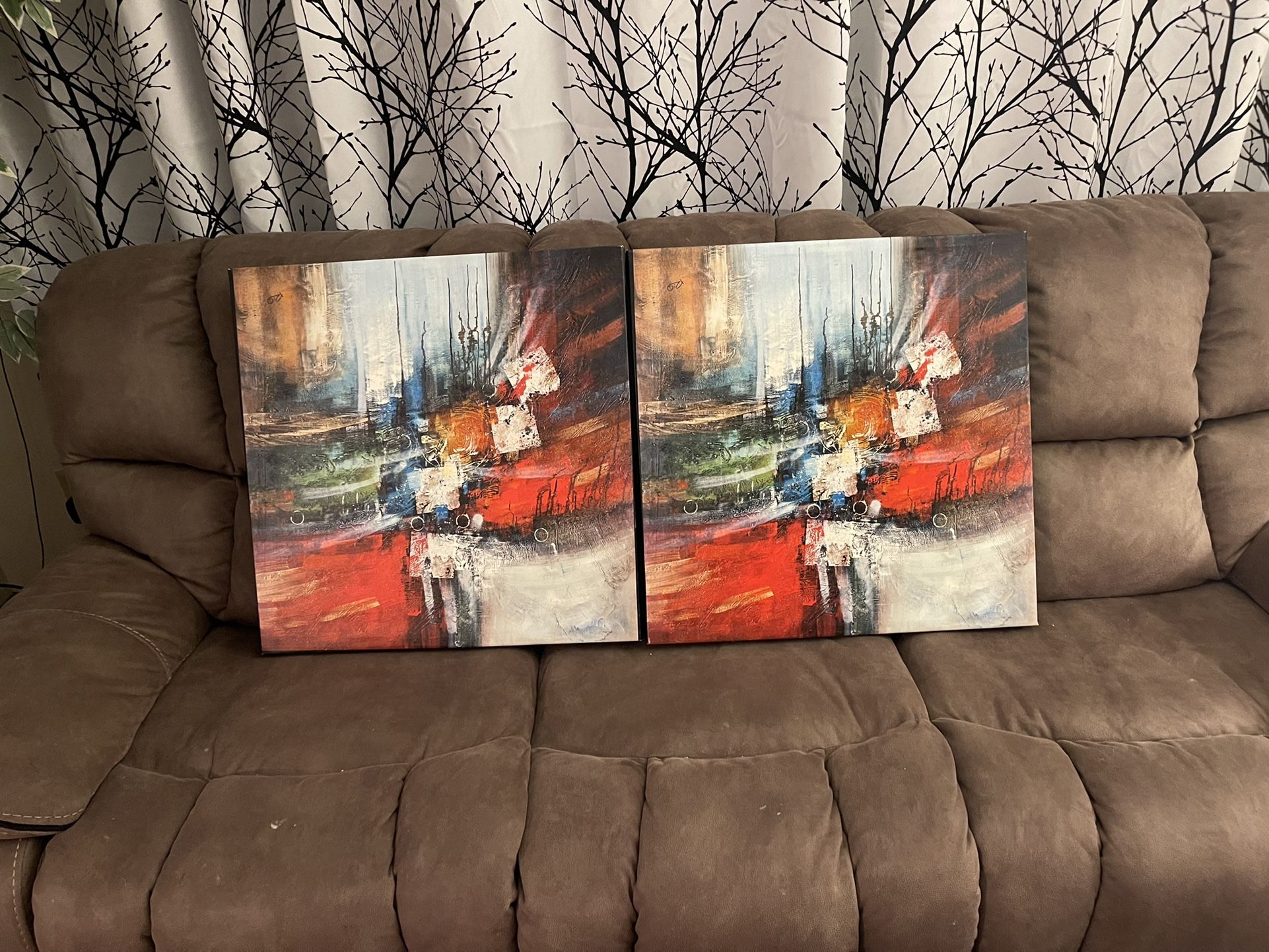 Canvas Wall Paintings (24x24 Inch Ready To Hang (Abstract )
