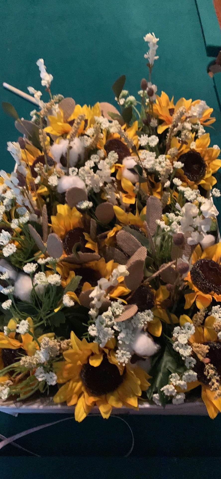 Sunflower centerpieces