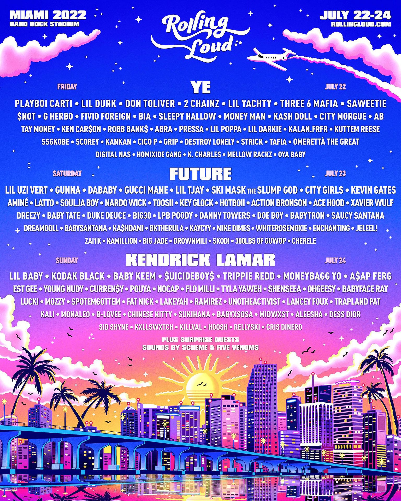 Two 3-Day GA Rolling Loud Miami 2022 Tickets