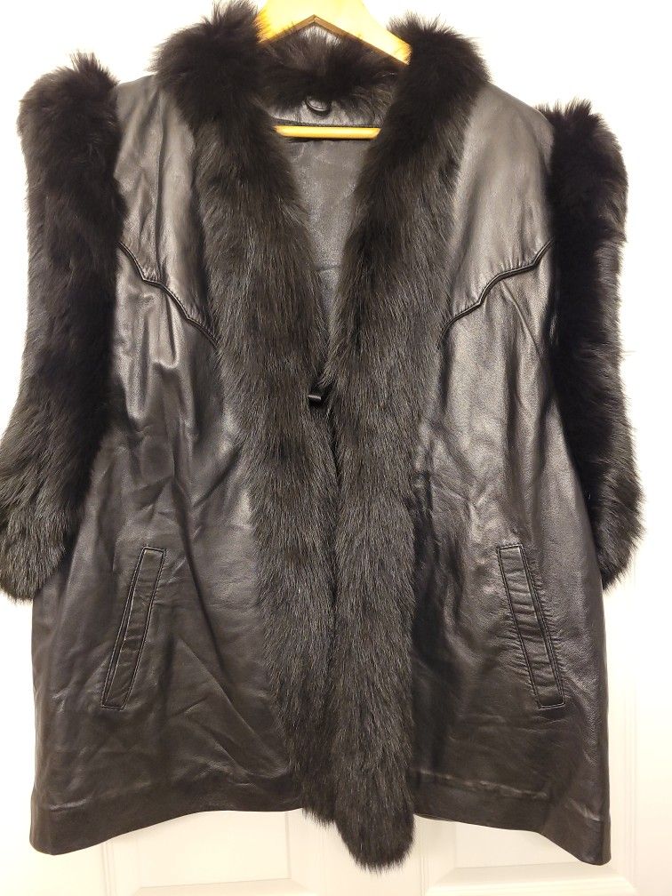 Leather Fur Vest
