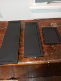 Set Of 3 Black Plastic Wall Mounting Shelves Thumbnail