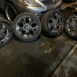 20 inch chrome rims And Tires Thumbnail