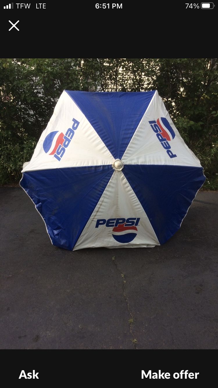 Pepsi Umbrella aluminum frame with Wired Arms