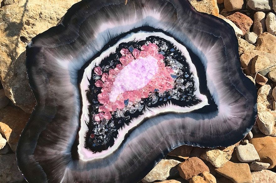 Geode Crystal Art Made With Resin