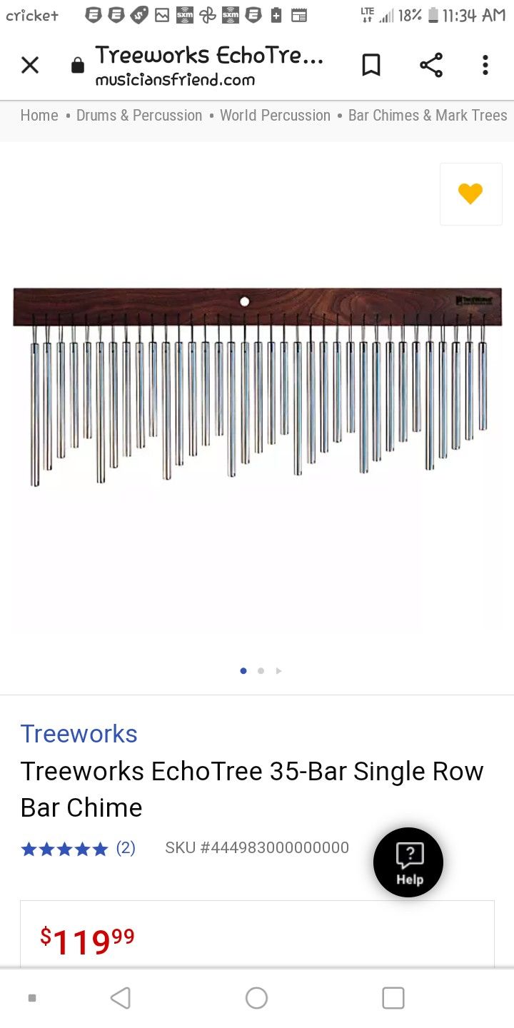 Wind (Bar) Chimes By Treeworks: Tre 35xo