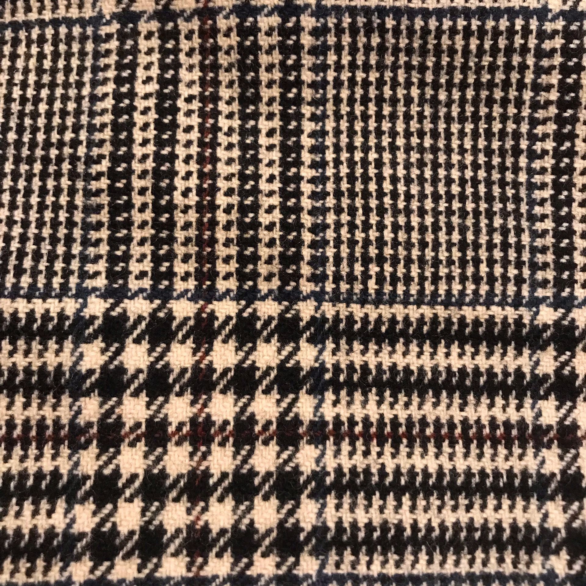 Men's Houndstooth Trench Coat 46 Stratford Clothes Long Winter Dress Jacket