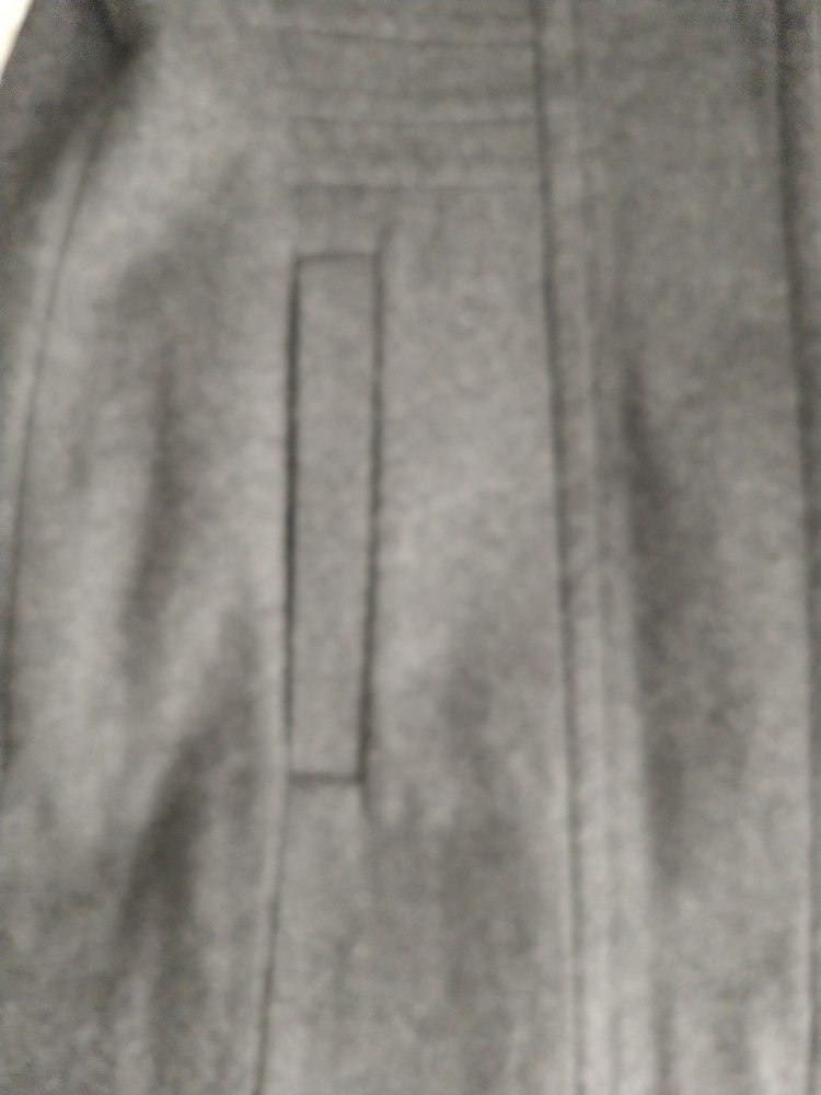 New Without Tags Avanti Women's Wool Coat Parka Jacket Medium Tall Charcoal Gray Zipper
